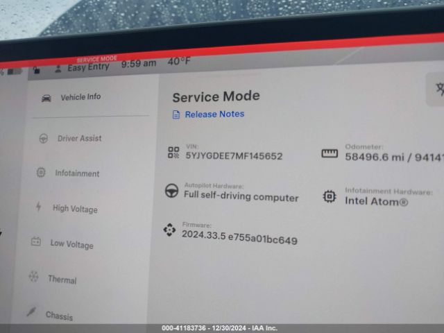 5YJYGDEE7MF145652 Tesla Model Y Long Range Dual Motor All-wheel Drive