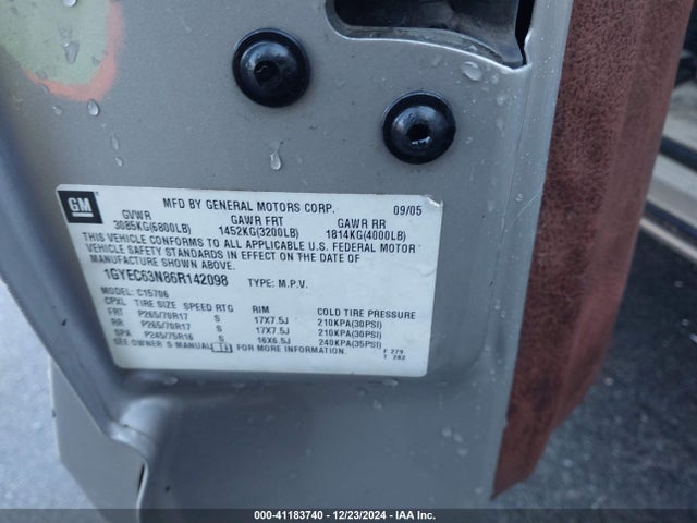 2006 CADILLAC ESCALADE 1GYEC63N86R142098 Photo 8