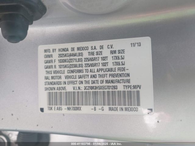 3CZRM3H5XEG701283 Honda CR-V EX