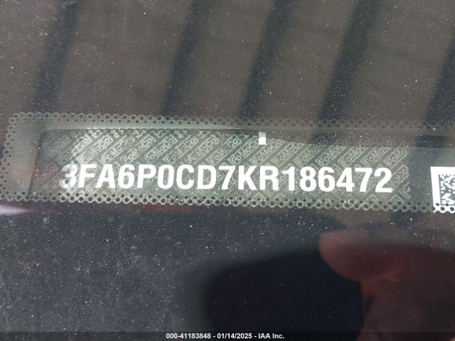 3FA6P0CD7KR186472 Ford FUSION SEL