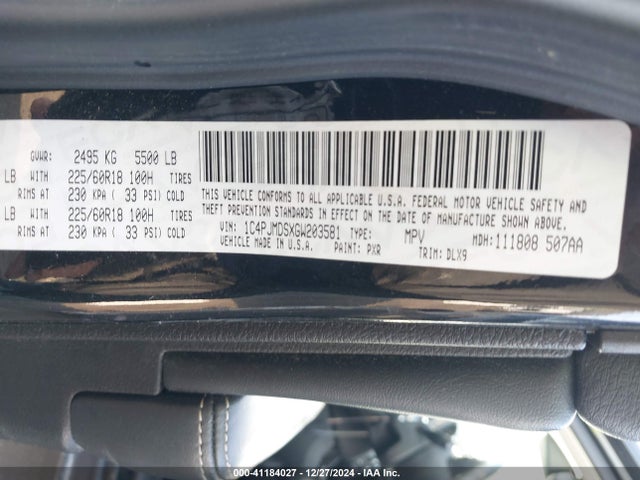 Jeep Cherokee Limited 2016 1C4PJMDSXGW203581 Image 9