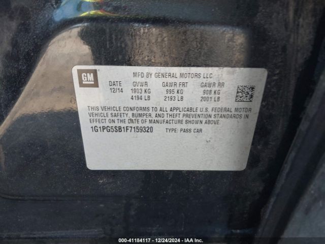 1G1PG5SB1F7159320 Chevrolet CRUZE LTZ