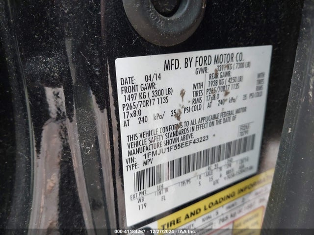 1FMJU1F55EEF43223 Ford Expedition Xl