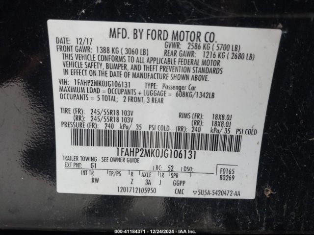 1FAHP2MK0JG106131 Ford Police Interceptor