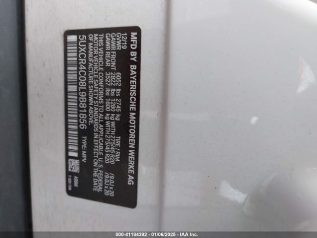 5UXCR4C08L9B81856 BMW X5 Sdrive40i