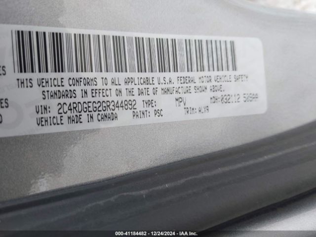 2C4RDGEG2GR344892 Dodge Grand Caravan R/t