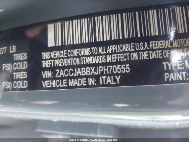 ZACCJABBXJPH70555 Jeep Renegade Latitude Fwd