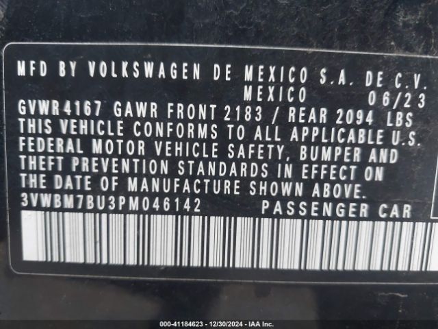 3VWBM7BU3PM046142 Volkswagen Jetta 1.5t Sport