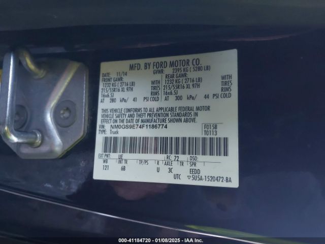 NM0GS9E74F1186774 Ford Transit Connect Xl