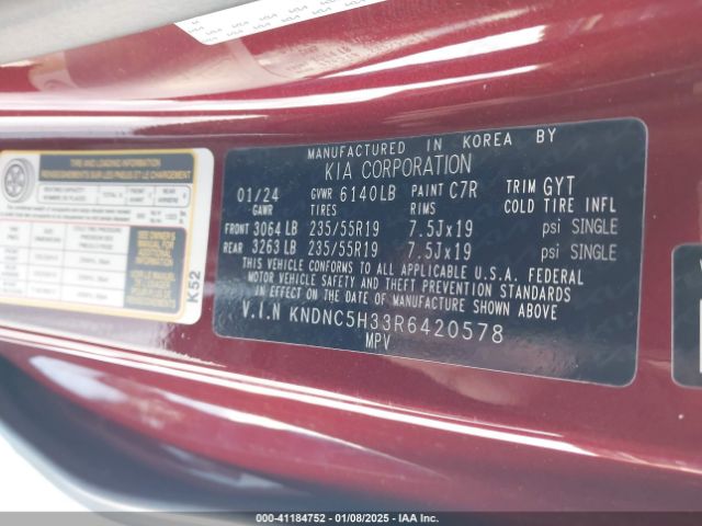 KNDNC5H33R6420578 KIA Carnival Mpv Ex