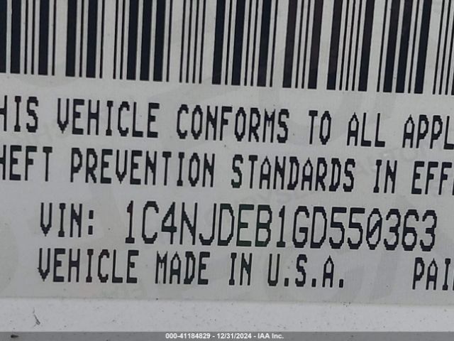 1C4NJDEB1GD550363 Jeep Compass High Altitude Edition