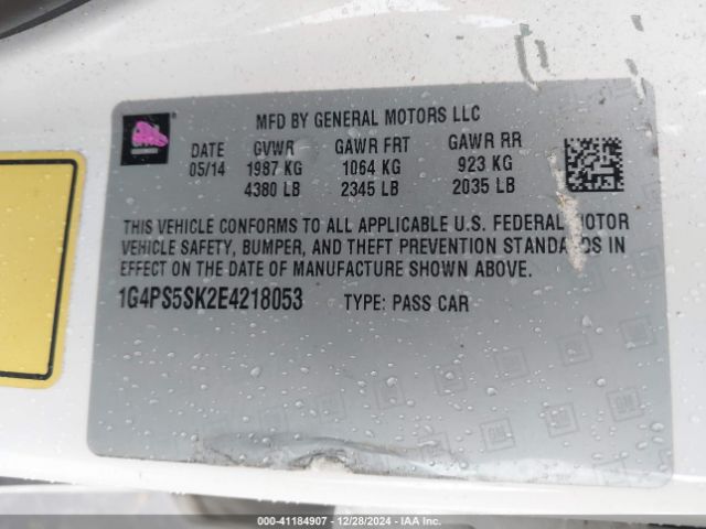 1G4PS5SK2E4218053 Buick Verano Leather Group