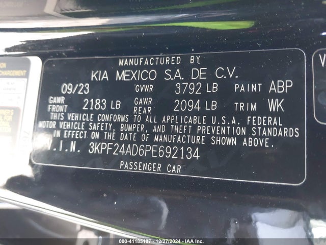 KIA Forte Lxs 2023 3KPF24AD6PE692134 Image 9