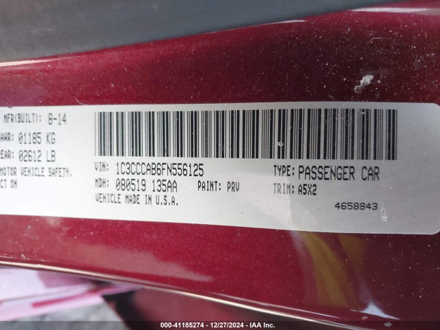 Chrysler 200 Limited 2015 1C3CCCAB6FN556125 Image 9