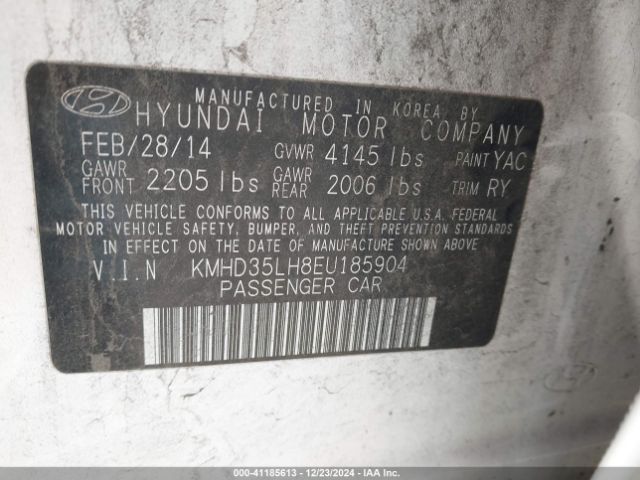 KMHD35LH8EU185904 Hyundai ELANTRA GT