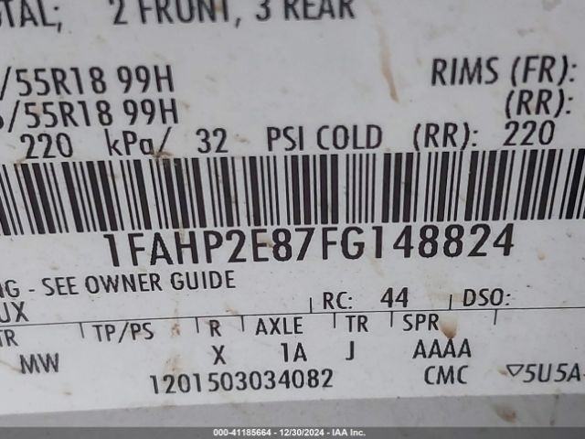 1FAHP2E87FG148824 Ford TAURUS SEL