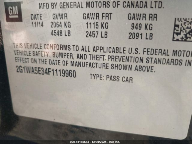 2G1WA5E34F1119960 Chevrolet Impala Limited Ls