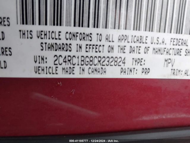 2012 CHRYSLER TOWN & COUNTRY 2C4RC1BG8CR232824 Photo 8