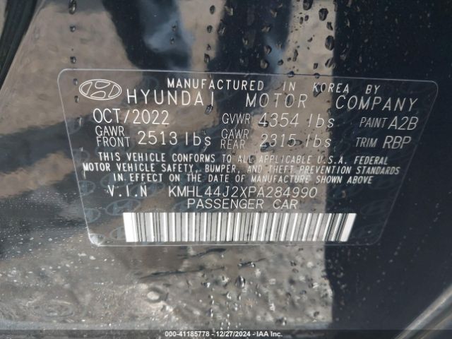 KMHL44J2XPA284990 Hyundai Sonata Sel Plus