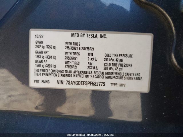 2023 TESLA MODEL Y 7SAYGDEF5PF582775 Photo 8