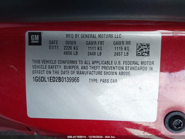 2011 CADILLAC CTS 1G6DL1ED2B0139966 Photo 8