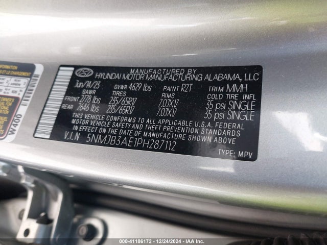 Hyundai TUCSON SEL 2023 5NMJB3AE1PH287112 Image 9