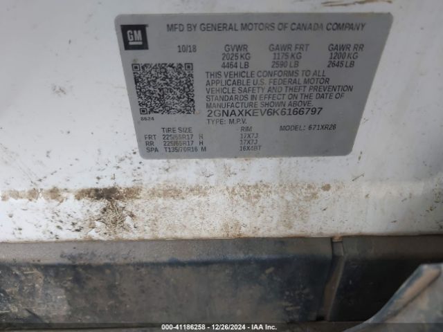 2GNAXKEV6K6166797 Chevrolet EQUINOX LT