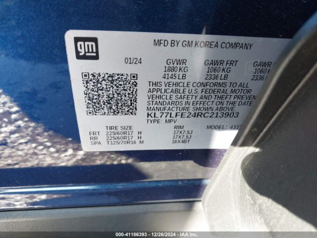 2024 CHEVROLET TRAX KL77LFE24RC213903 Photo 8