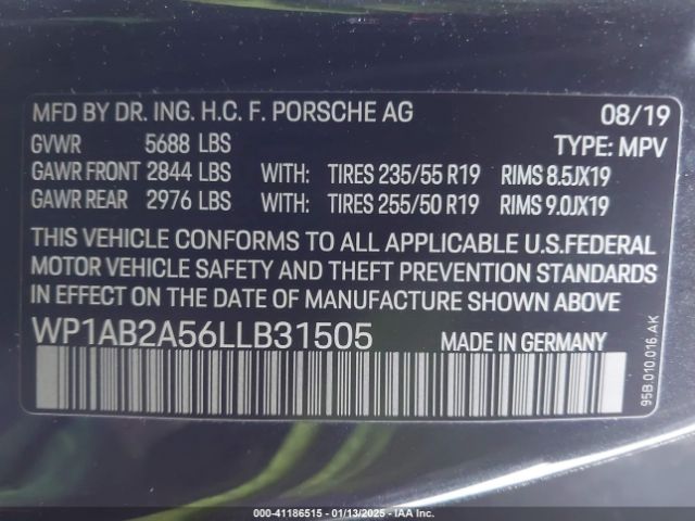 2020 PORSCHE MACAN WP1AB2A56LLB31505 Photo 8