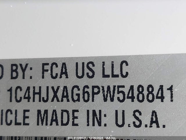 1C4HJXAG6PW548841 Jeep Wrangler 2-door Willys 4x4