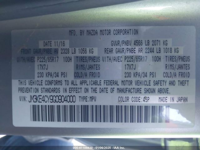 JM3KE4CY9G0904000 Mazda Cx-5 Touring