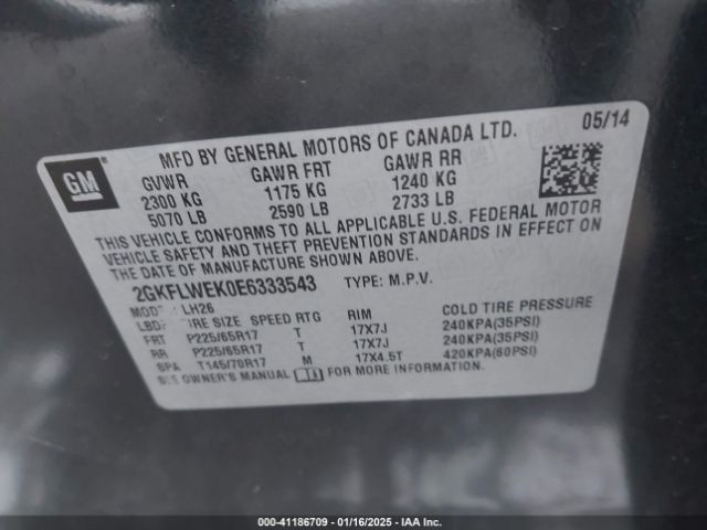 2GKFLWEK0E6333543 GMC Terrain Sle-2