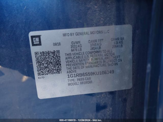 1G1RB6S59KU106349 Chevrolet Volt Premier