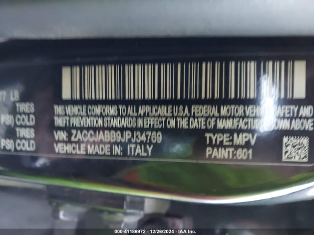 ZACCJABB9JPJ34769 Jeep Renegade Latitude Fwd