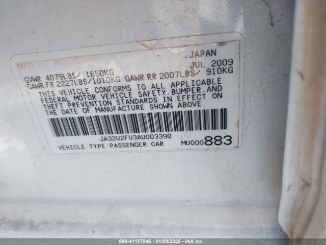 2010 MITSUBISHI LANCER JA32U2FU3AU003390 Photo 8