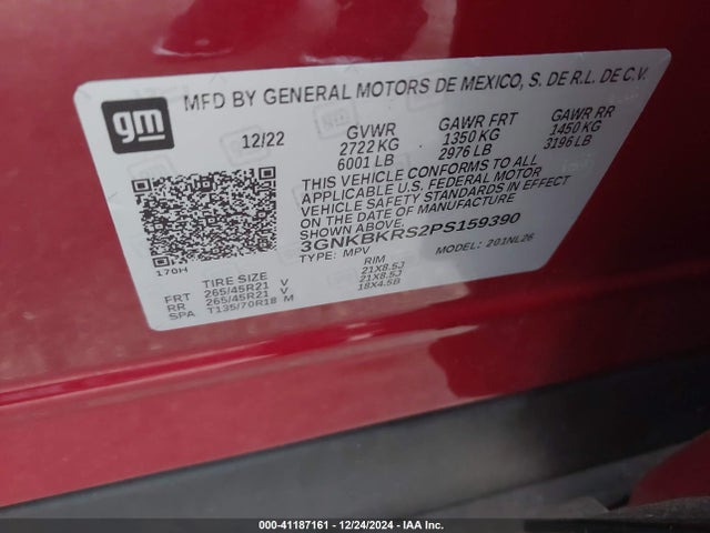 Chevrolet Blazer Awd Rs 2023 3GNKBKRS2PS159390 Image 9