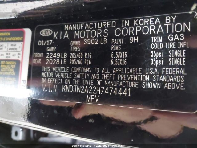 KNDJN2A22H7474441 KIA Soul