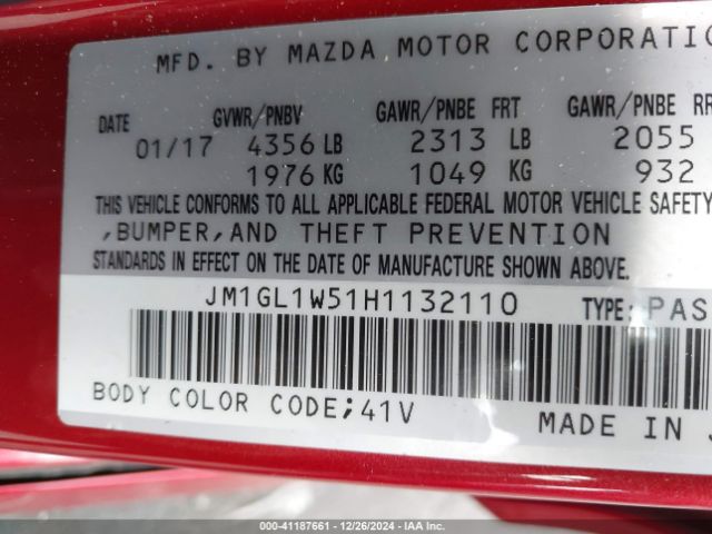 JM1GL1W51H1132110 Mazda Mazda6 Grand Touring