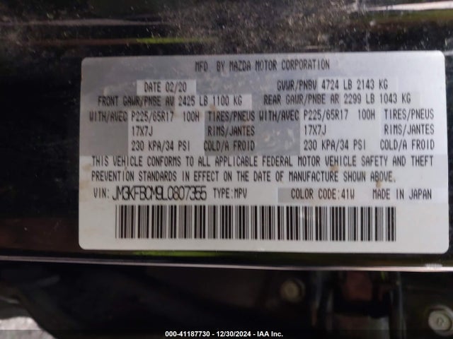 Mazda Cx-5 Touring 2020 JM3KFBCM9L0807355 Image 9