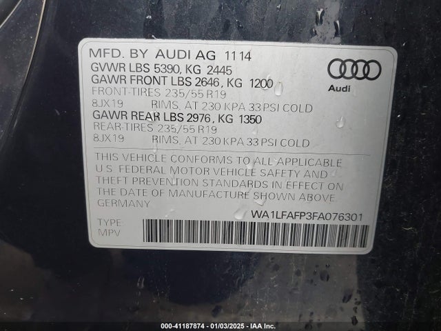 Audi Q5 2.0t Premium 2015 WA1LFAFP3FA076301 Image 9