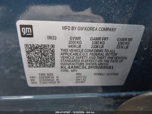 KL4AMCSL8RB069581 Buick Encore Gx Preferred Awd