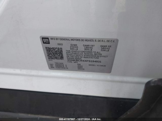 3GNKBCR4XPS194931 Chevrolet Blazer Fwd 2lt