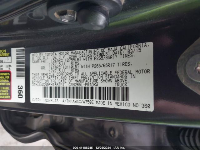3TMJU4GN0FM186257 Toyota Tacoma Double Cab Prerunner