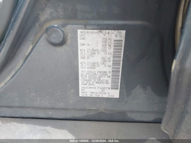 5N1AT2MT4FC754078 Nissan Rogue Sl