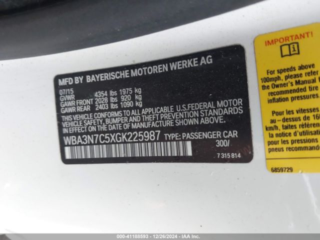 WBA3N7C5XGK225987 BMW 428i