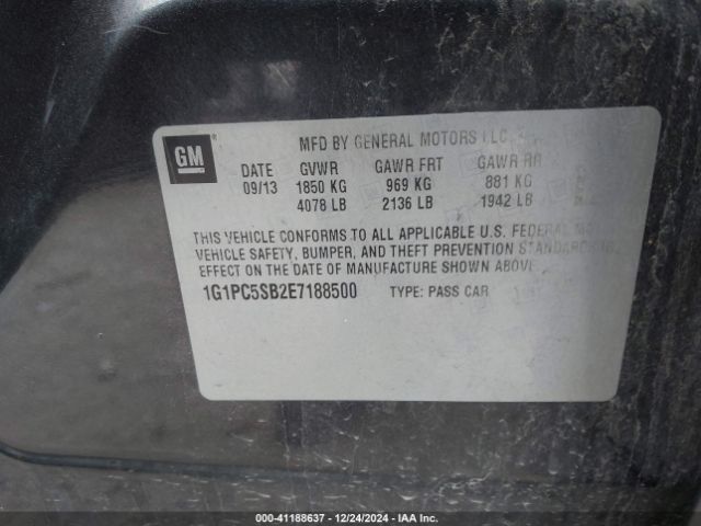 1G1PC5SB2E7188500 Chevrolet Cruze 1lt Auto