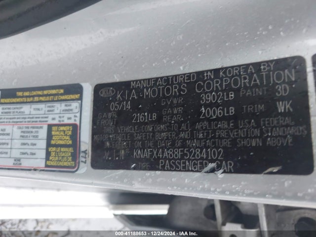 KIA FORTE EX 2015 KNAFX4A88F5284102 Image 9