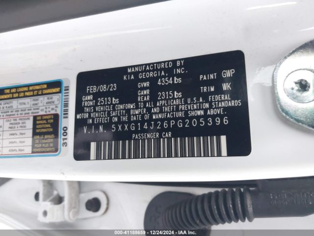 5XXG14J26PG205396 KIA K5 LXS