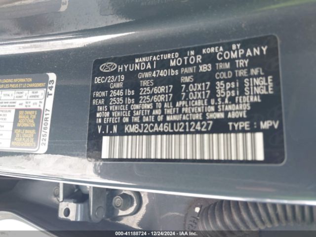 KM8J2CA46LU212427 Hyundai TUCSON SE