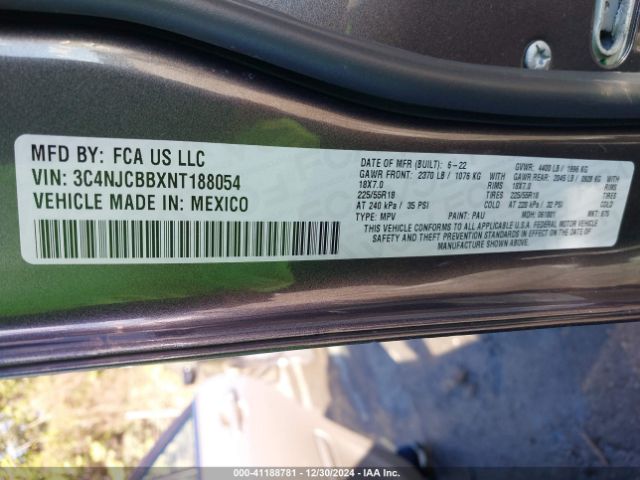 3C4NJCBBXNT188054 Jeep Compass Altitude Fwd